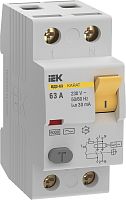 Выключатель дифференциальный (УЗО) KARAT ВД3-63 2P 63А 30мА 6кА тип AC | код MDV20-2-063-030 | IEK